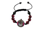 SHAREKI　キラキラクリスタルボール　ブレスレット時計（丸型）　ローズ